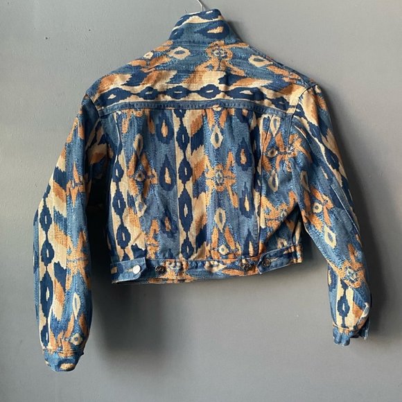 Abstract Patten Jean Jacket - Picture 4 of 6